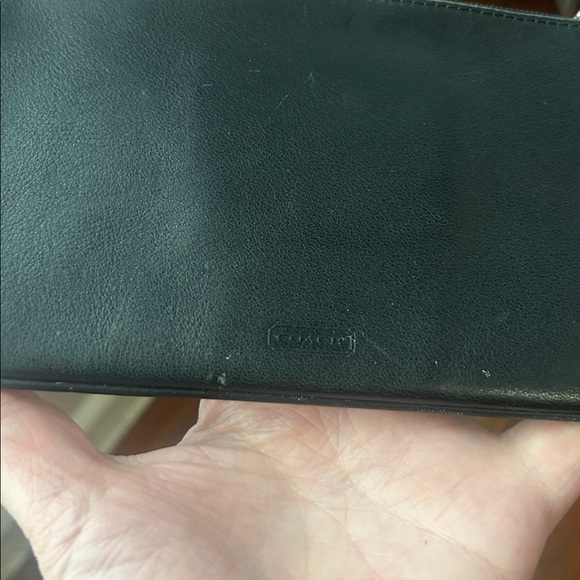 Coach Flat Black Leather Cosmetic Pouch - Picture 4 of 12